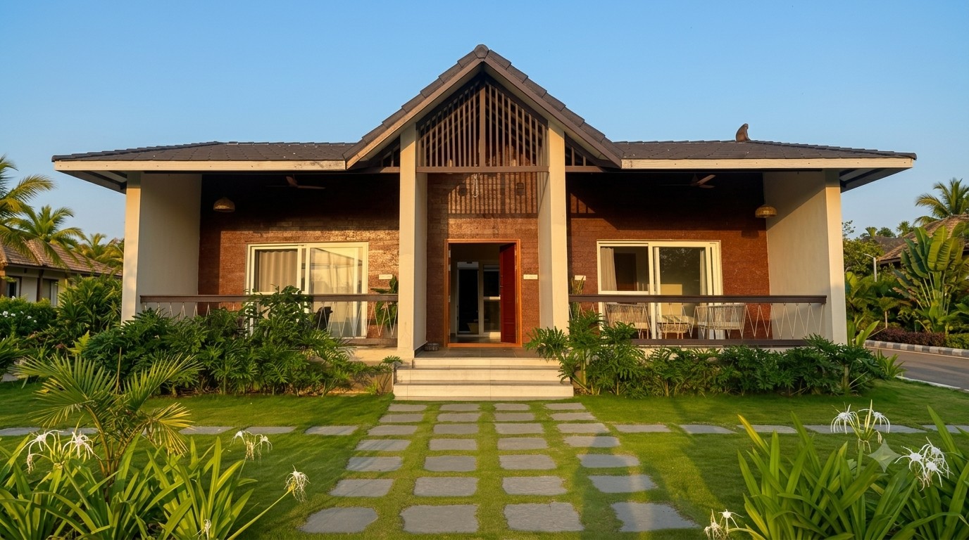Bali-theme house exterior